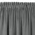 Close-up of VILA graphite grey blackout curtain with dragon curtain tape