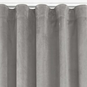 VILA grey blackout curtain with wave heading tape, close-up - Curtain