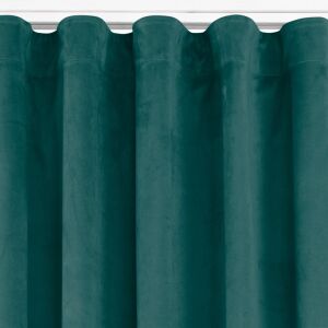VILA teal Samt Verdunkelungsvorhang mit Wellenband, 135x175 cm - Homede