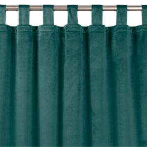 VILA teal velvet blackout curtain with tab top - Decoration