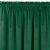 Close-up of VILA glass green blackout curtain with rod pocket and pleated heading.