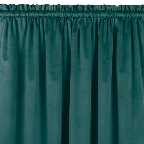 VILA tengerzöld bársony sötétítő függöny bújtatóval és ráncoló szalaggal