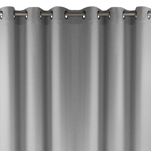 Затъмняваща завеса CARMENA сива сребърна сребърна метална оплетка 150x225 HOMEDE