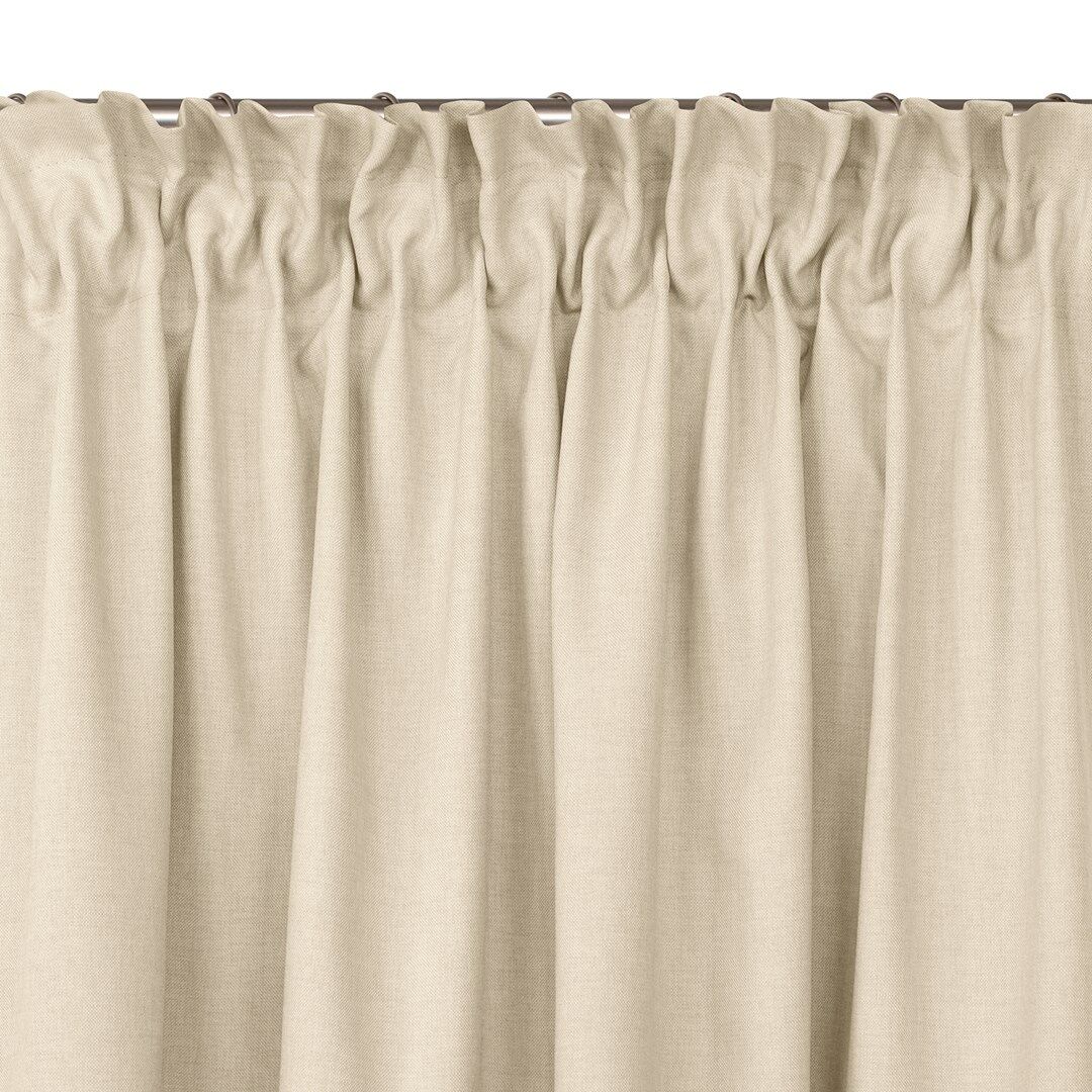 Sötétítő függöny CARMENA krémű sárkány függönybehúzó szalag átlát...