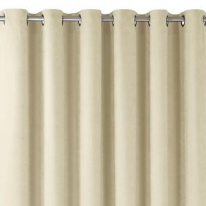 MILANA beige blackout curtain with silver metal grommets, 140x175 cm - Interior design