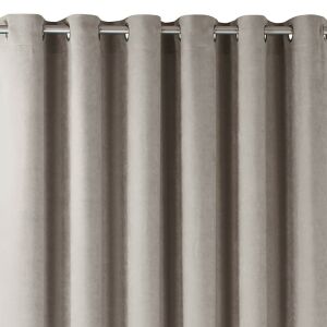 MILANA cappucino blackout curtain with silver metal grommets - Interior design