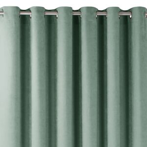 MILANA mint green blackout curtain with silver metal grommets - Homede