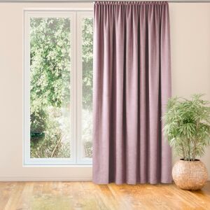 MILANA pink blackout curtain hanging in front of window - Interior design