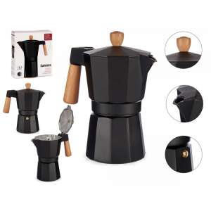 Kotyogós Kávéfőző espressor negru colaj cu detalii - Aparat de cafea cu gura de scurgere