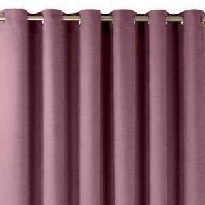 Close-up of MILANA light purple blackout curtain with gold grommets - Interior design