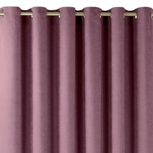 Zasłona zaciemniająca MILANA kolor jasnofioletowy styl klasyczny złoty złoty metaliczny pierścienie szenilowe 560x300 HOMEDE 111466698