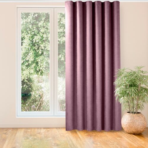 Blackout curtain MILANA color light purple style classic wave curtain tape transparent 7 cm chenille 560x225 HOMEDE