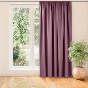Zasłona zaciemniająca MILANA w kolorze jasnofioletowym wisząca przed oknem - Projektowanie wnętrz