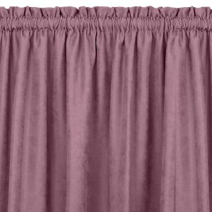 Nahaufnahme der helllila MILANA Verdunkelungsgardine mit Stangentasche und Rüschendetail. - Innenarchitektur