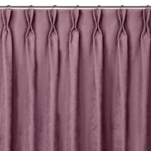 Zasłona zaciemniająca MILANA kolor jasnofioletowy styl klasyczny flex 9,5 cm podwójna zakładka szenilowa 560x175 HOMEDE 111467864