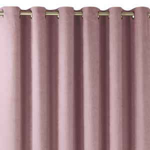 MILANA pink blackout curtain with gold metal grommets - Interior design