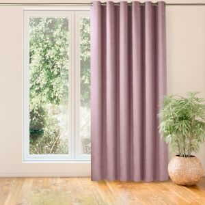 Zasłona zaciemniająca Milana różowa wisząca w salonie - Homede
