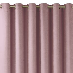 MILANA pink blackout curtain with gold grommets close-up - Interior design