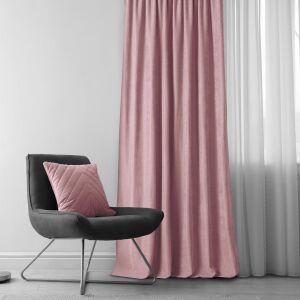 MILANA pink blackout curtain in a living room setting. - Interior design