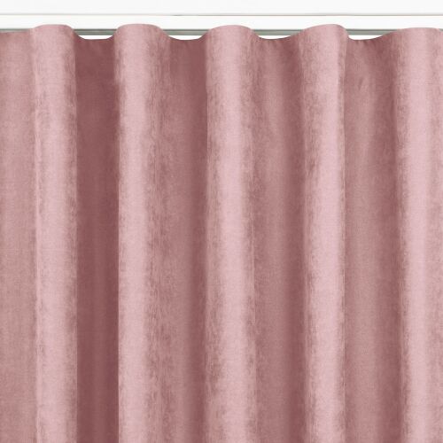 Darkening curtain MILANA color pink style classic wave curtains with transparent 7 cm chenille 560x300 HOMEDE