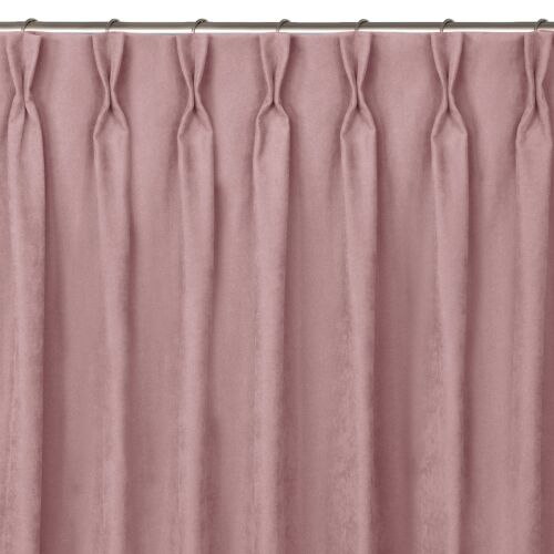 Blackout curtain MILANA colour pink style classic flex 7,5 cm double overlap chenille 560x225 HOMEDE