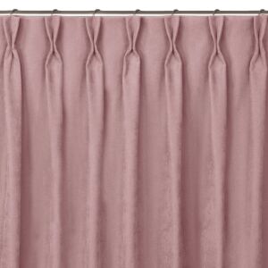 Zasłona zaciemniająca MILANA kolor różowy styl klasyczny flex 7,5 cm podwójna zakładka szenilowa 560x225 HOMEDE 111468967