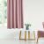Milana pink blackout curtain in a living room setting