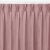 Close-up of Milana pink blackout curtain with flex pleats