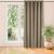 VILA beige velvet blackout curtain hanging in front of window
