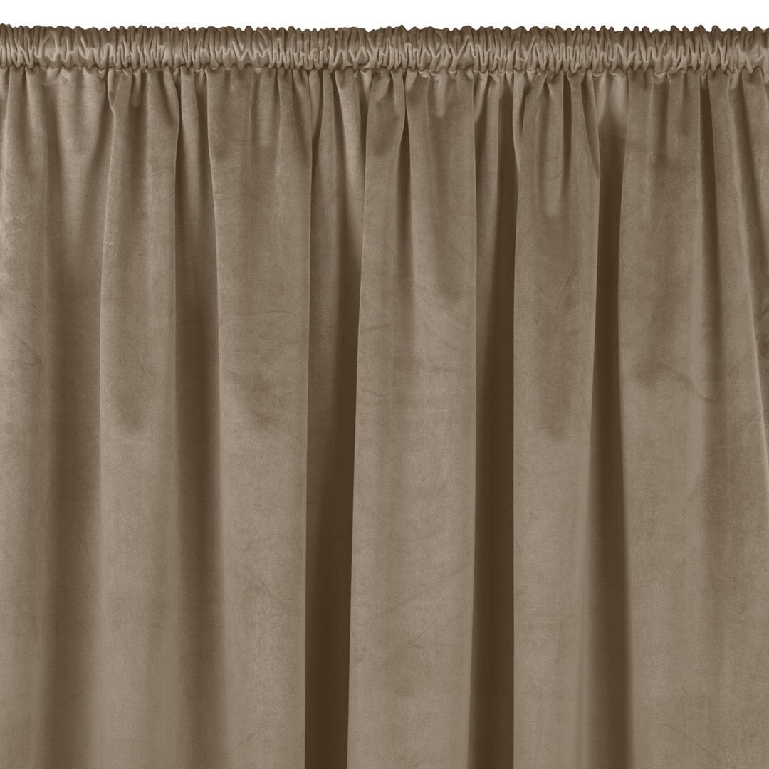 Sötétítő függöny VILA bézs bújtató 5 cm bársony 200x245 HOMEDE