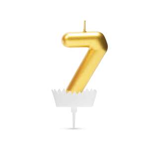 Gold number 7 birthday candle - Birthday Candle & Cake Topper