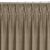 VILA beige velvet blackout curtain with flex heading, 400x245 cm