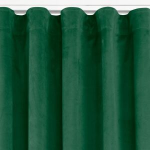 VILA glass green blackout curtain with wave tape, velvet texture - Interior design