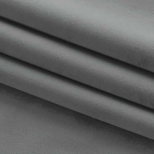 Close-up of VILA graphite grey velvet blackout curtain fabric