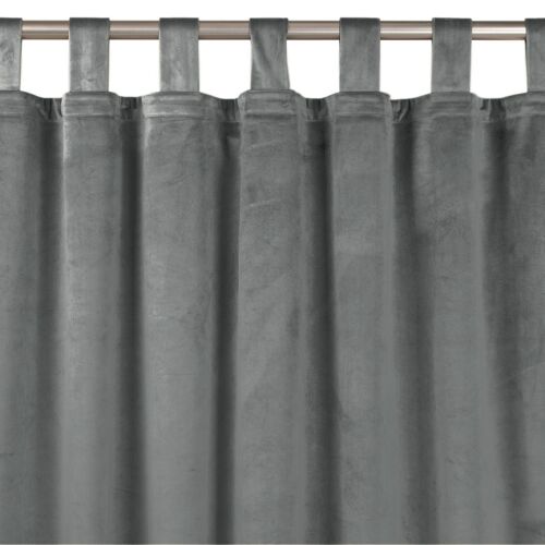VILA graphite grey blackout curtain with 10cm velvet loops