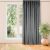 VILA graphite grey velvet blackout curtain hanging in front of window