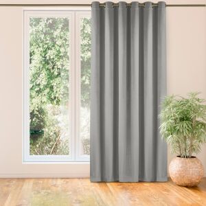 VILA grauer Samt Verdunkelungsvorhang vor einem Fenster - Innenarchitektur