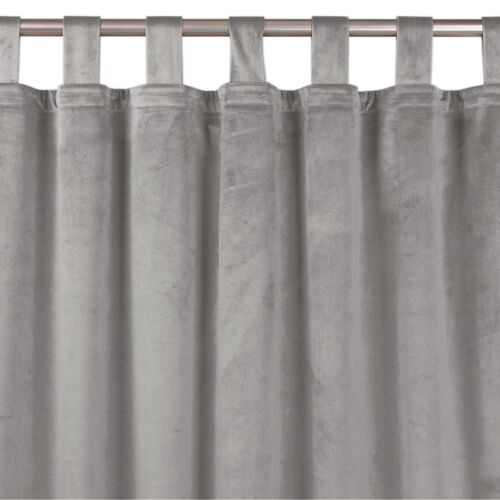 VILA siva zavjesa za zamračivanje s petljama od 10 cm, baršunasta tkanina