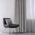 VILA grey blackout curtain in a modern room setting