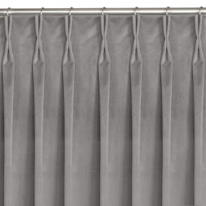 Perdea blackout VILA gri catifea cu sistem flex - Homede