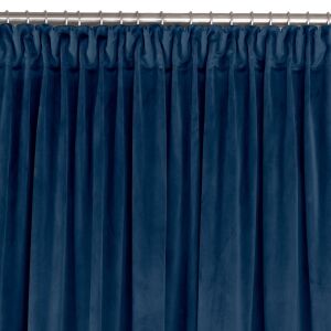 VILA Indigo Blue Velvet Blackout Curtain 200x300 cm - Interior design