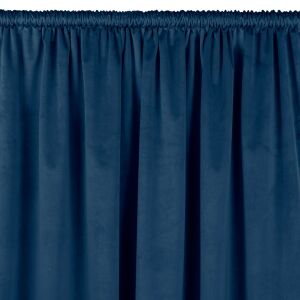 VILA indigo blue blackout curtain with rod pocket, velvet texture - Interior design