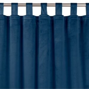 VILA indigo blue velvet blackout curtain with 10 cm loops - Curtain