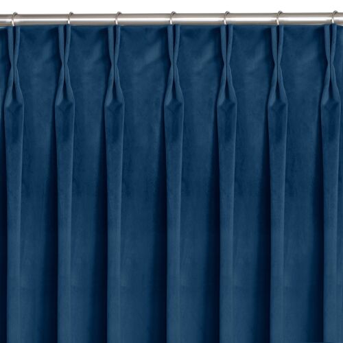 VILA Indigoblauer Samtvorhang mit Flex-System