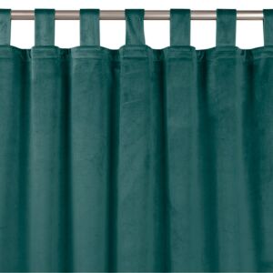 VILA teal velvet blackout curtain with 10cm tab top - Interior design