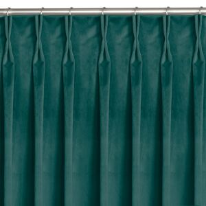 Zasłona zaciemniająca VILA teal velvet z zawieszką flex - Homede