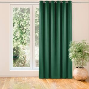 VILA glass green velvet blackout curtain hanging in front of a window - Curtain