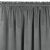 VILA graphite grey blackout curtain with rod pocket and velvet finish