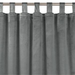 VILA graphite grey blackout curtain with 10 cm velvet straps - Interior design