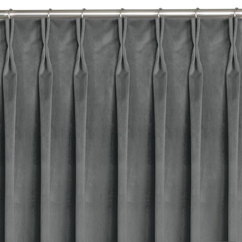 VILA graphite grey blackout curtain with flex heading
